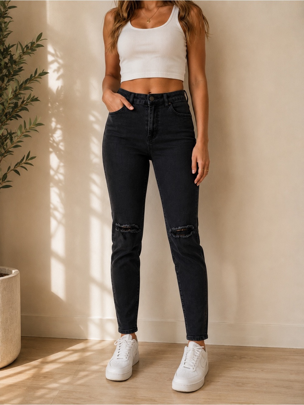 American Eagle Outfitters Black Curvy Super Hi-rise Jegging